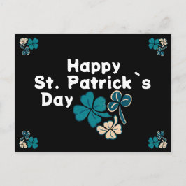 Shamrock-klöver irländsk glad St. Patricks dag Helg Vykort
