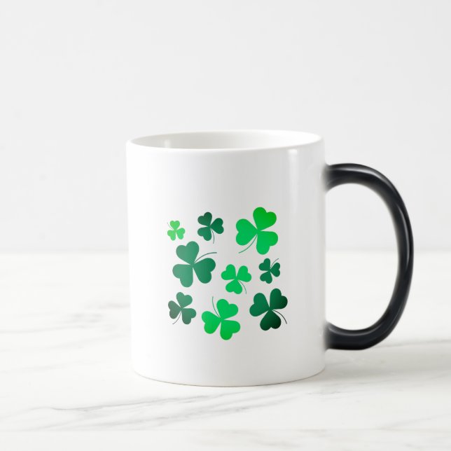Shamrock Klöver Löv Ireland Irish Modern Elegant Magisk Mugg (Höger)