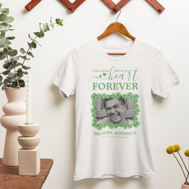 Shamrock Klöver Memorial Photo T-Shirt (Skapare uppladdad)