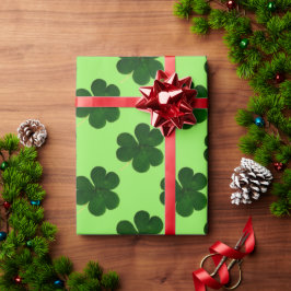 Shamrock Klöver Mönster Irish Kärlek Presentpapper