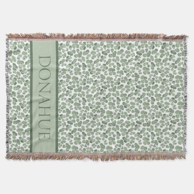 Shamrock Klöver Patterned Filt (Framsidan)