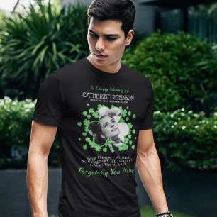 Shamrock Klöver Photo Funeral T-Shirt