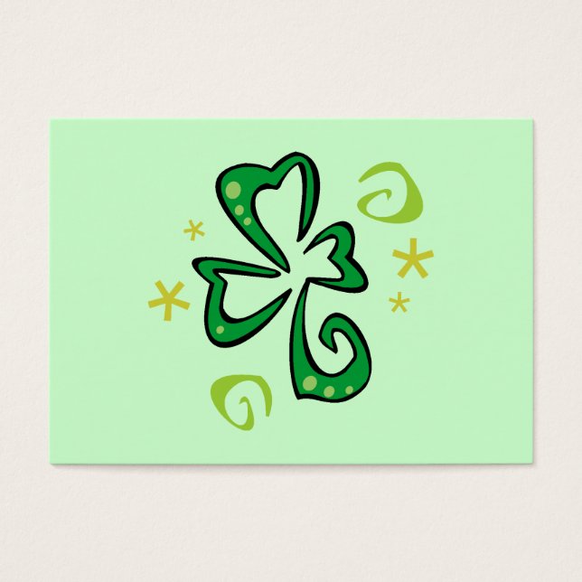 Shamrock Klöver Visitkort (Framsidan)