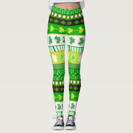 Shamrock klöverPatricks dag Leggings