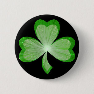 Shamrock-knappmärke svart knapp