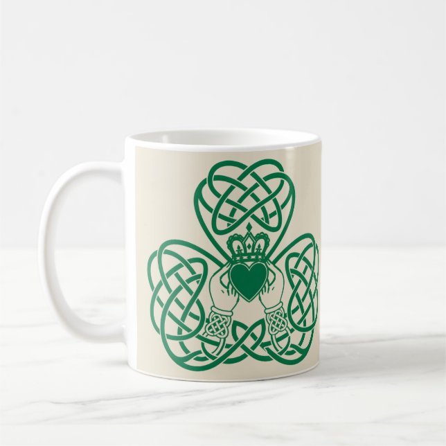Shamrock Knut Claddagh Kaffemugg (Vänster)