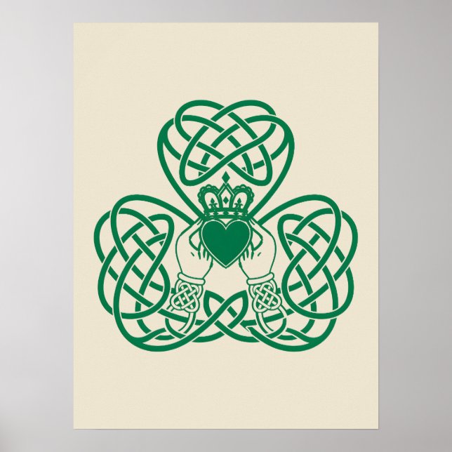 Shamrock Knut Claddagh Poster (Framsidan)