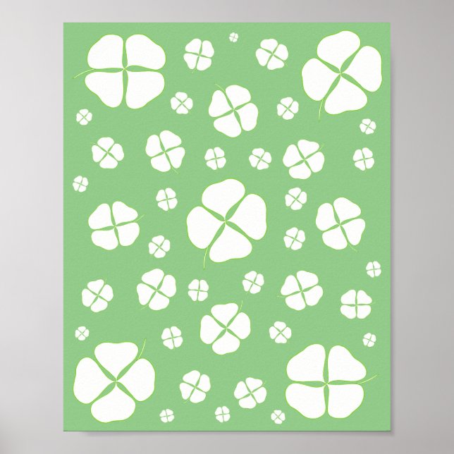 Shamrock-konturer Shamrocks Coloring Poster (Framsidan)