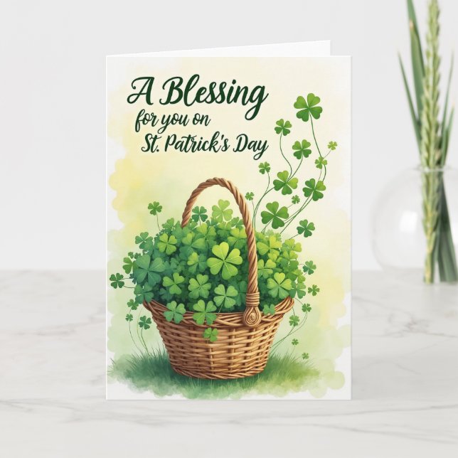 Shamrock Korgmönster Kort (Framsida)