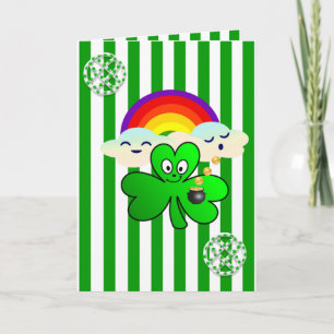 Shamrock-kort för saint patrick's day kort