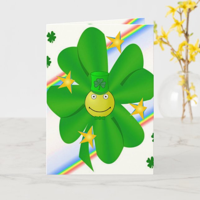 Shamrock-kort för saint patrick's day kort (Gul blomma)
