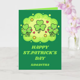 Shamrock Kyss St. Patricks dag-kort Kort