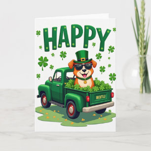 Shamrock Lastbil Glad St Patricks Kort
