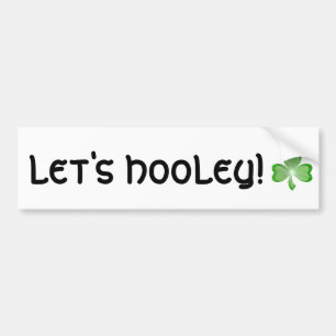 Shamrock 'Låt oss Hooley!' stötdämpare vit Bildekal