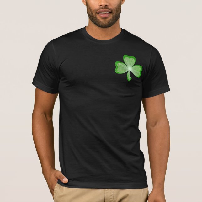 Shamrock 'Låt oss Hooley!' t-shirt svart text (Framsida)