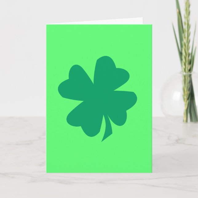Shamrock Leaf St Patrick's Day Grön Irländsk 2025  Kort (Framsida)