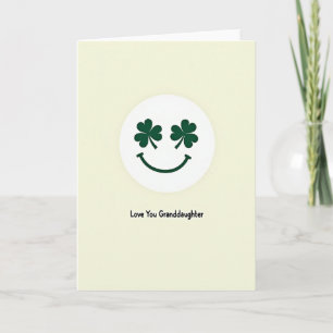 Shamrock Leende Kärlek Barnbarnskort Kort