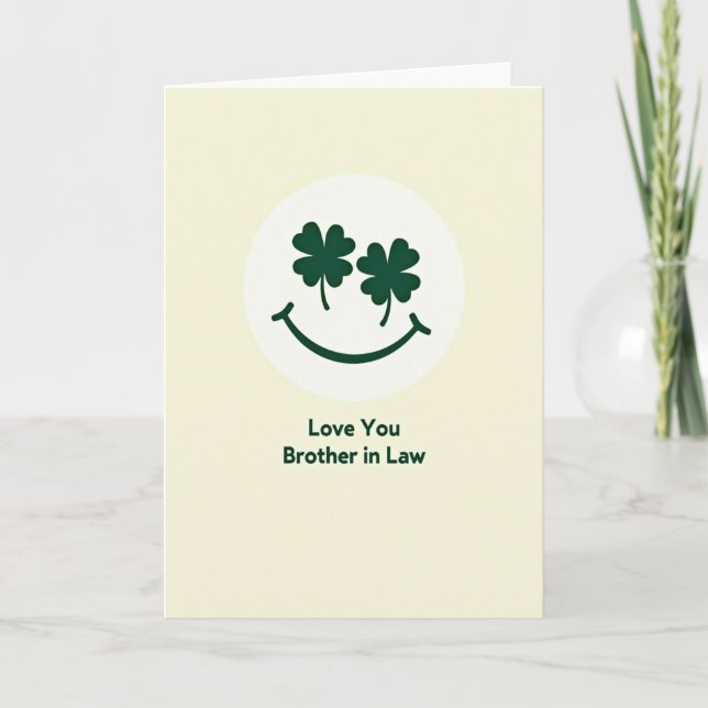 Shamrock Leende Svärbror Kort (Framsida)