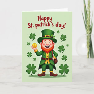 Shamrock Leprechaun Firande Kort