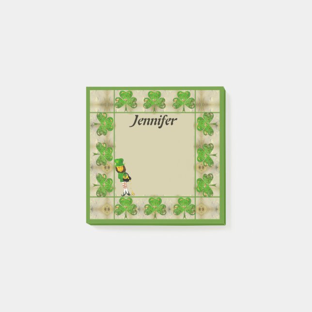 Shamrock Leprechaun Post-it Notes (Framsida)