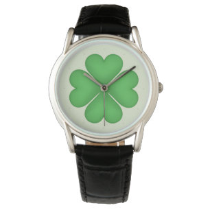 Shamrock löv Klöver Hearts mönster Armbandsur