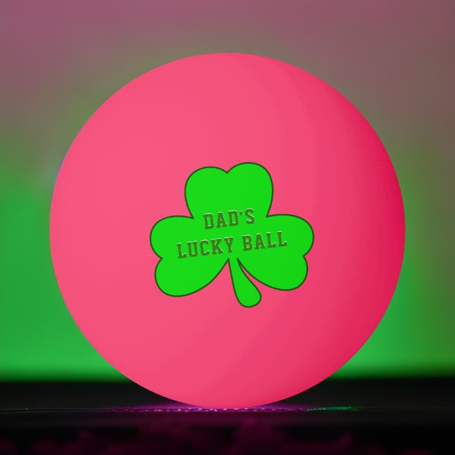 Shamrock Lucky Boll Irish Pappa som tar Pong Boll (☘️ The luck of the Irish this ball has. You'll win every game!  ☘️Just add your name)