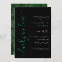 Shamrock Lucky i Kärlek Inbjudningskort för möhipp