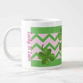 Shamrock Lucky i Kärlek Mugg Jumbo Mugg