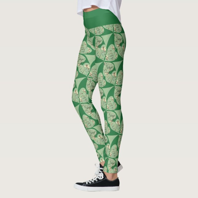 Shamrock "Lycklig St. Patrick's" Leggings (Vänster)