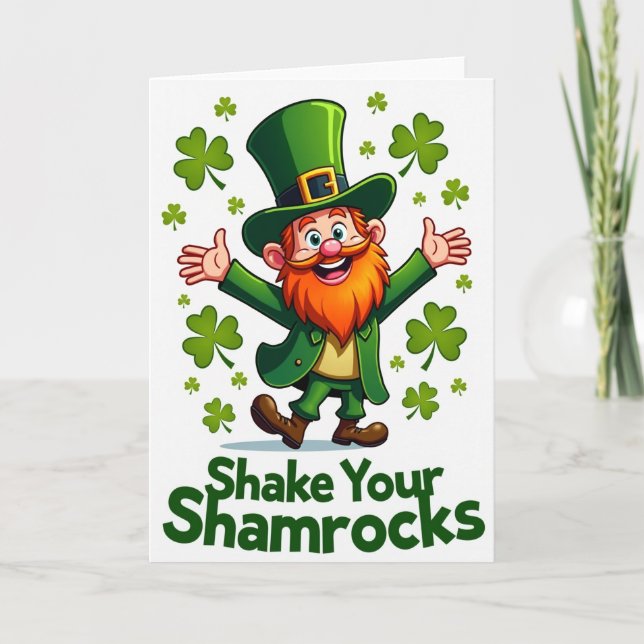 Shamrock Lyckoaldrig Rolighetskort Kort (Framsida)