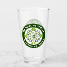 Shamrock Mandala St. Patrick's Day Family Party Glaskopp