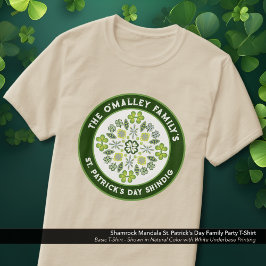 Shamrock Mandala St. Patrick's Day Family Party T Shirt