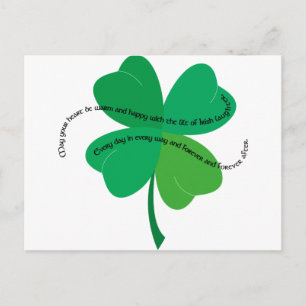Shamrock med Irish Toast Vykort