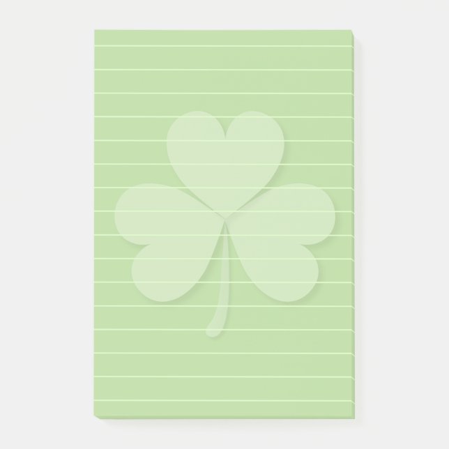 Shamrock med rullad linjer post-it block (Framsida)