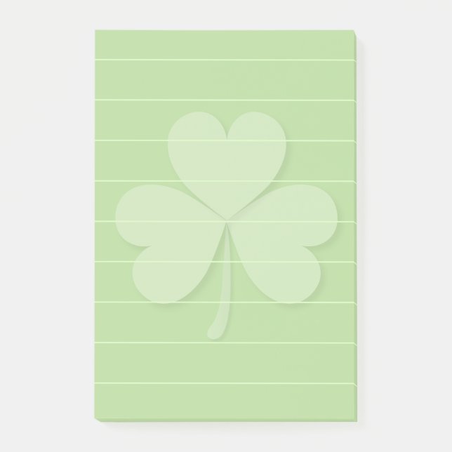 Shamrock med rullad linjer post-it block (Framsida)