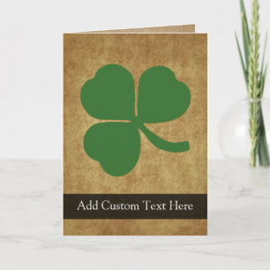 Shamrock med Vintage Guld Kort