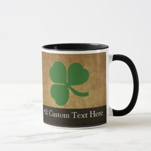Shamrock med vintageguld mugg