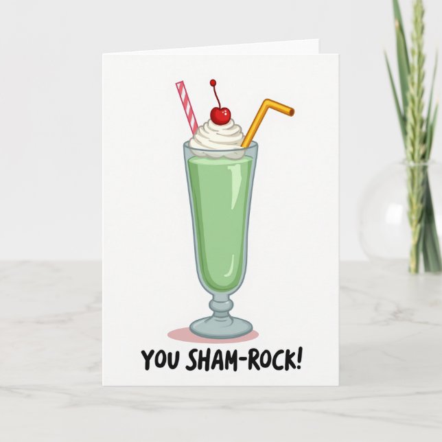 Shamrock Milkshake Rolighetskort Kort (Framsida)