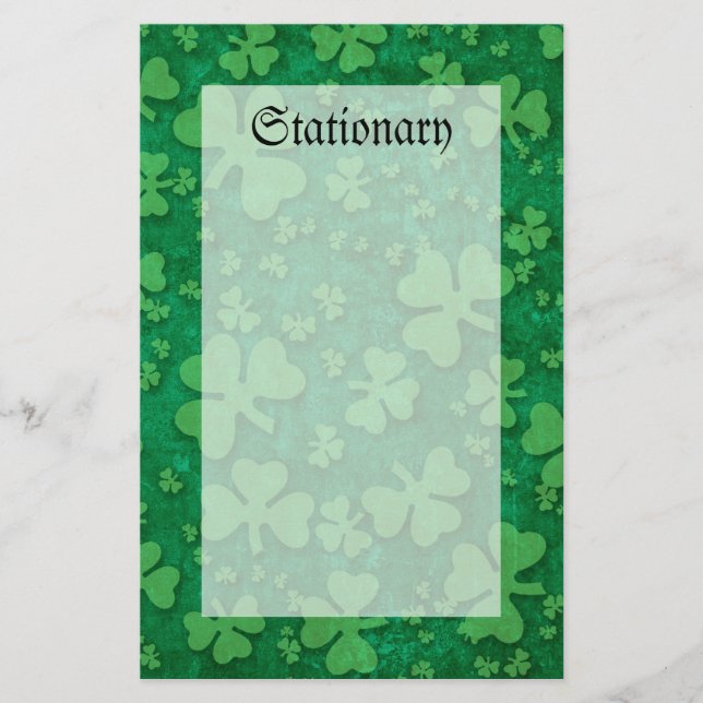 Shamrock Mönster Brevpapper (Framsida)