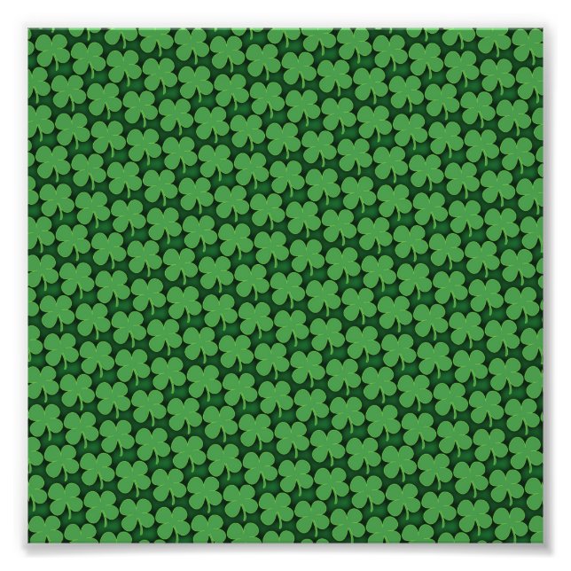 Shamrock Mönster Fototryck (Framsidan)