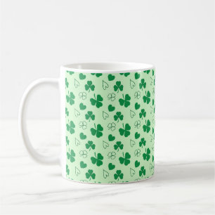 Shamrock mönster grönt Mugg