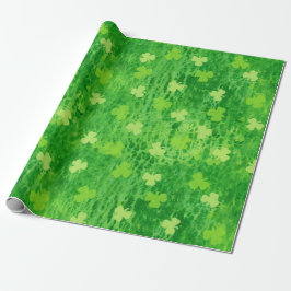 Shamrock Mönster - Irish Klöver - Wrapping Papper Presentpapper