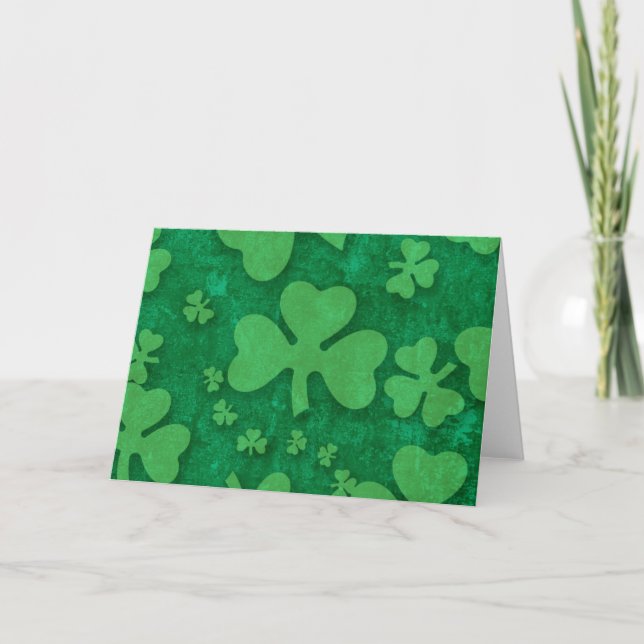 Shamrock Mönster Kort (Framsida)