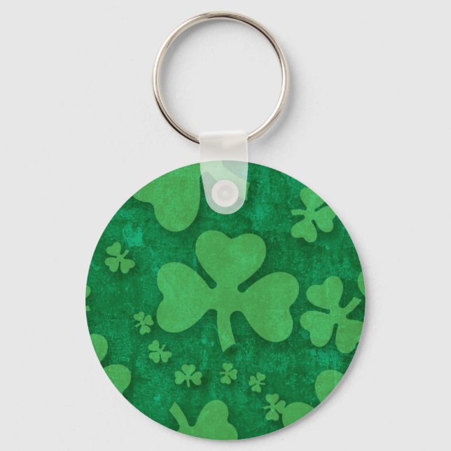 Shamrock Mönster Nyckelring (Framsida)