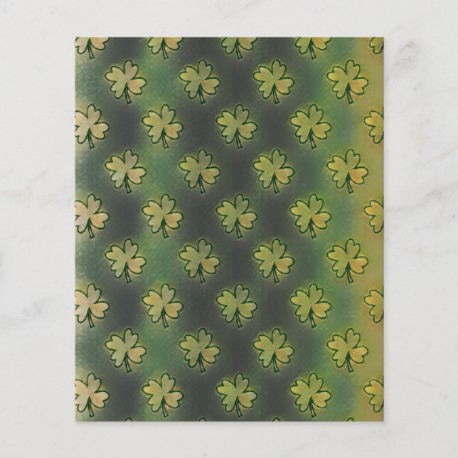 Shamrock mönster på grönten Pappra Lakan (Framsida)