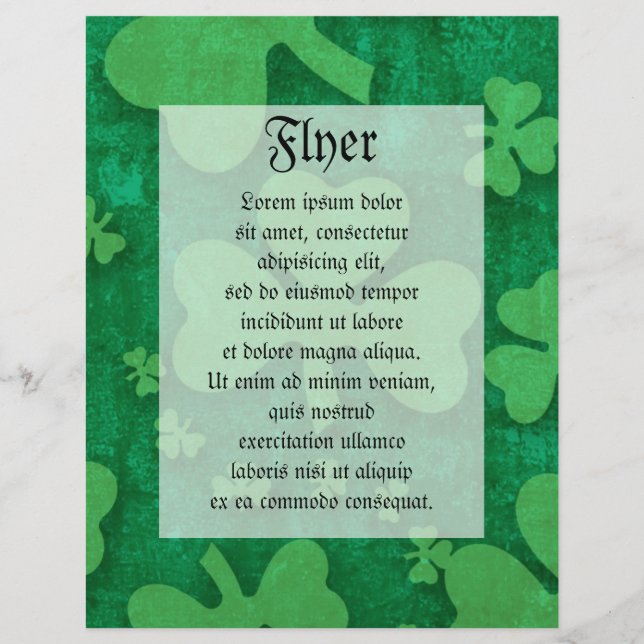 Shamrock Mönster Reklamblad (Framsidan)