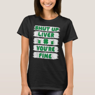 Shamrock Mörk Beer Drinking Saint patrick Håll käf T Shirt