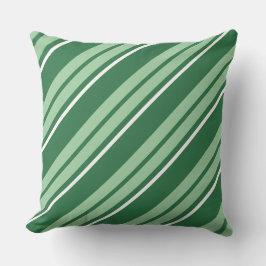 Shamrock-Mörk och Ljust grönt stripe Pillow Kudde