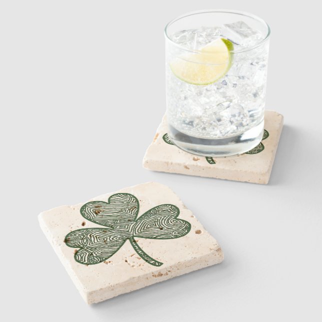 Shamrock (mörk) stenunderlägg (Sidan)
