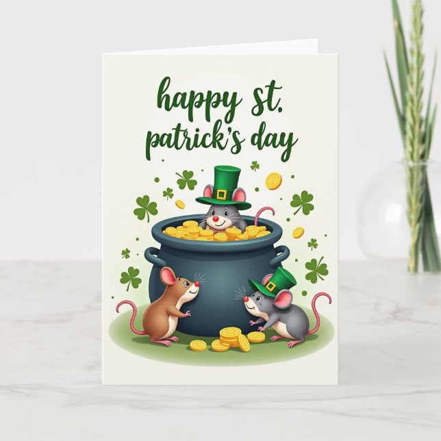 Shamrock Möss Guldmynt Kort (Framsida)